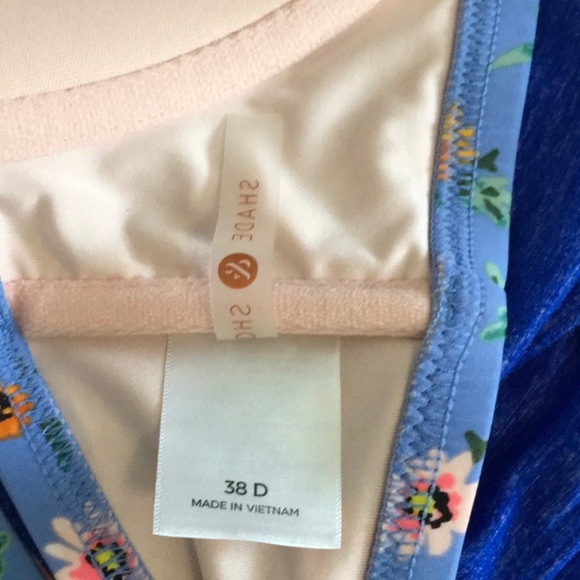 Shade & Shore Floral Print Bra in Blue and Pink 38D NWOT - Picture 6 of 6